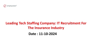 Leading Tech Staffing Company_ IT Recruitment For The Insurance Industry