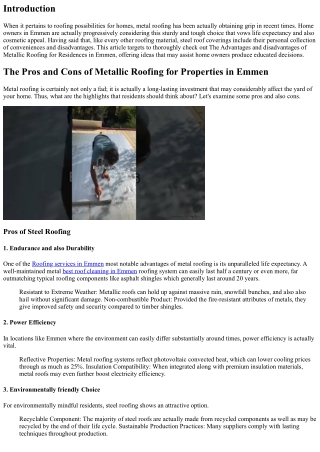 The Advantages and disadvantages of Steel Roofing for Residential Properties in