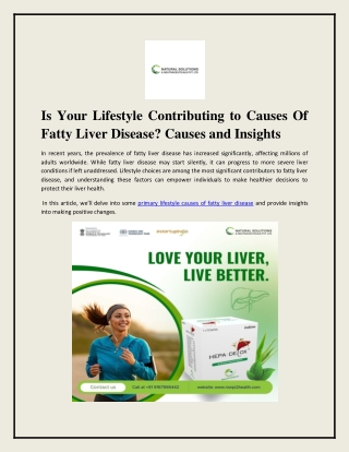 Is Your Lifestyle Contributing to Causes Of Fatty Liver Disease Causes and Insights
