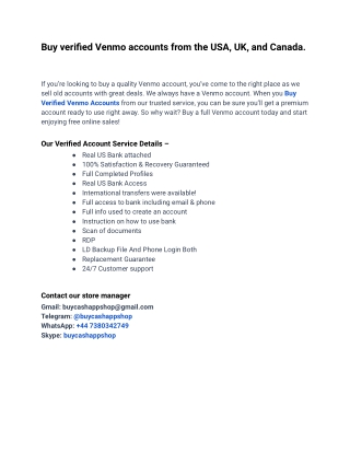 How to Safely Buy Verified Venmo Accounts in Bulk (PVA)