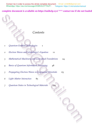 Solution Manual for Quantum Mechanics for Tomorrow's Engineers by Kono