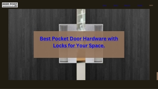 Best Pocket Door Hardware with Locks for Your Space.