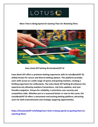 8 More Time Is Being Spend On Gaming Than On Watching Films