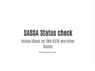 SRD SASSA status check