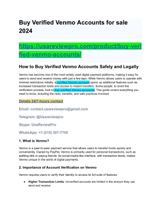 Buy Verified Venmo Accounts for sale 2024