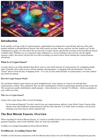 Best Bitcoin Faucets: Where to Claim Your Free Coins