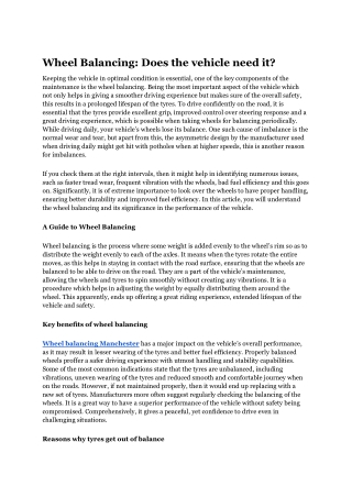 Wheel Balancing_ Does the vehicle need it