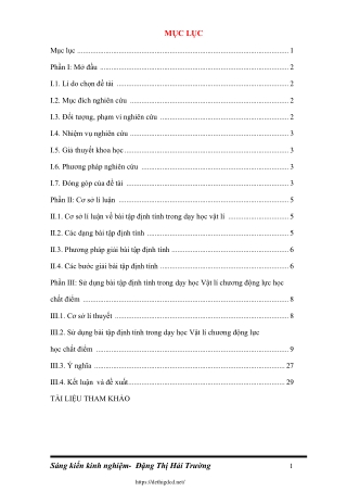 Sử dụng bài tập định tính trong dạy học Vật lí chương Động lực học chất điểm