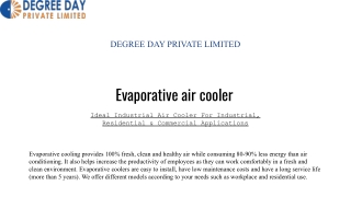Evaporative air cooler
