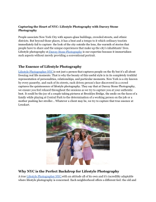 Top Tips to Capture Authenticity - Lifestyle Photographer NYC