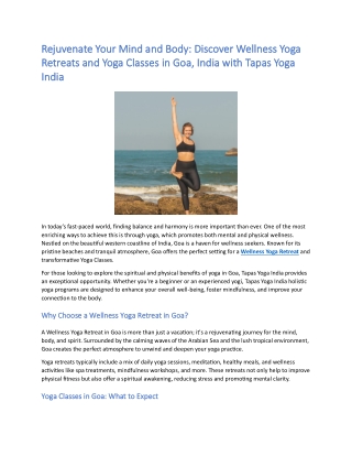 Wellness Yoga Retreat