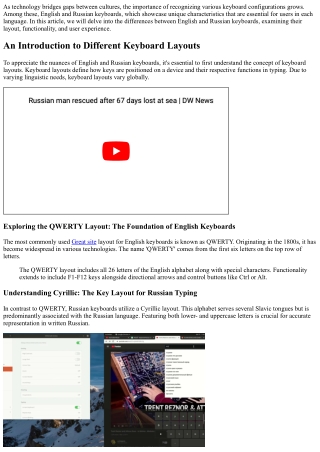 Alphabet Soup: The Differences Between English and Russian Keyboards