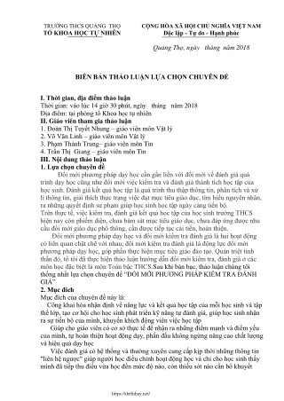 Đổi mới phương pháp kiểm tra đánh giá