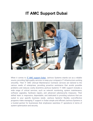 IT AMC Support Dubai