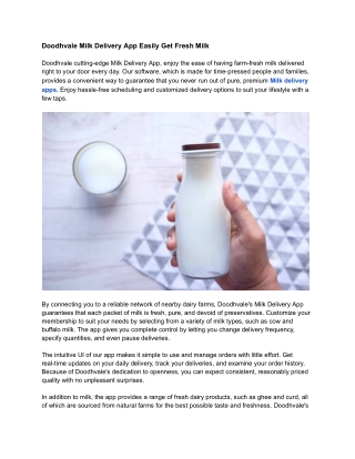 Doodhvale Milk Delivery App Easily Get Fresh Milk