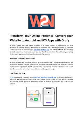 Turn your website into iOS app