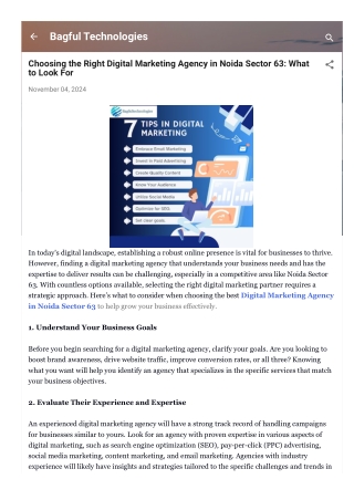 Choosing the Right Digital Marketing Agency in Noida Sector 63: What to Look For