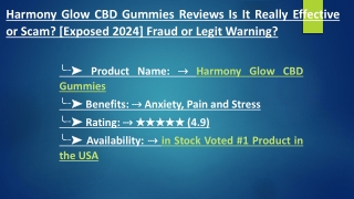 Harmony Glow CBD Gummies