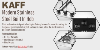 Modern Stainless Steel Built In Hob