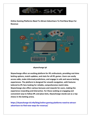 5 Online Gaming Platforms Need To Attract Advertisers To Find New Ways For Reven