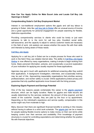 gigolo dubai