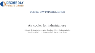 Air cooler for industrial use