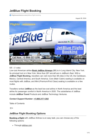 JetBlue Flight Booking