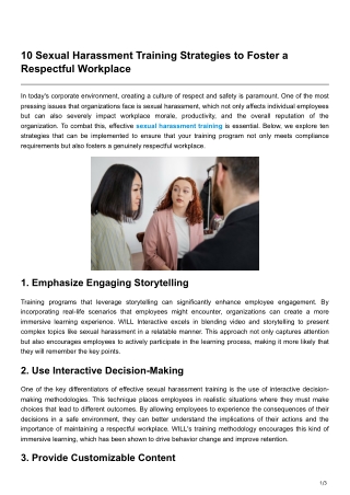 10 Sexual Harassment Training Strategies to Foster a Respectful Workplace