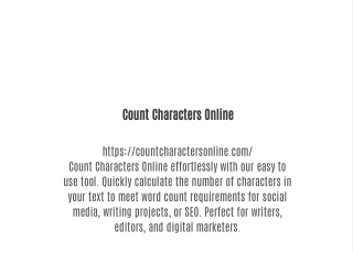 Count Characters Online