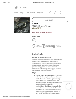 pyrite stone Bracelet