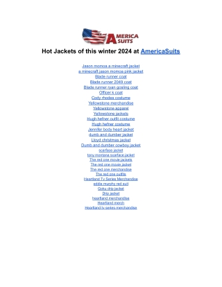 Hot Jackets of this winter 2024 at AmericaSuits