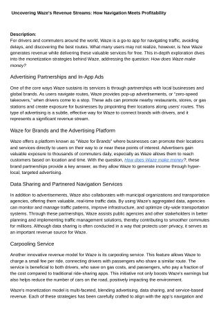 _Uncovering Waze's Revenue Streams How Navigation Meets Profitability