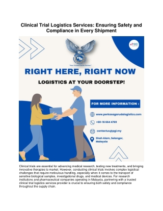 Clinical Trial Logistics Services: Ensuring Safety and Compliance