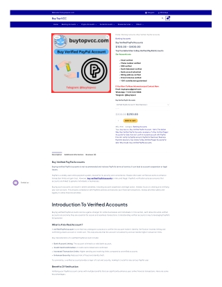 Buy verified PayPal accounts- 100% verified & fast delivery