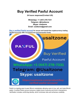 Buy Verified Paxful Account