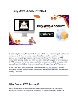 Buy Aws Account 1