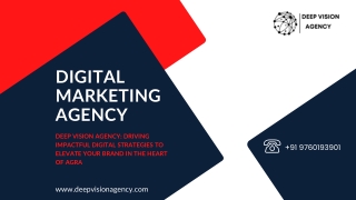 Best Digital Marketing Agency in Agra: Deep Vision Agency