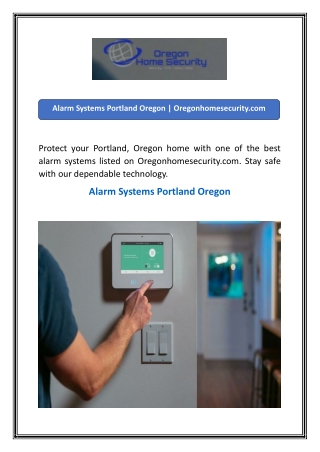Alarm Systems Portland Oregon  Oregonhomesecurity