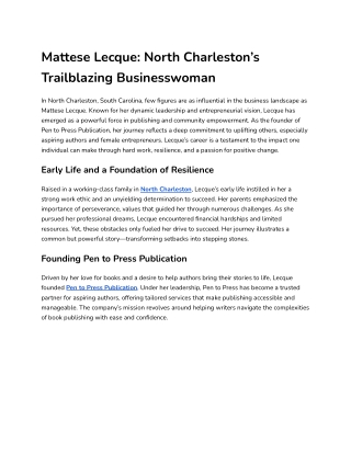 Mattese Lecque_ North Charleston’s Trailblazing Businesswoman
