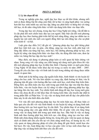 Sử dụng hình ảnh trong dạy học phần Đất, Phân bón trong giảng dạy Công nghệ 10