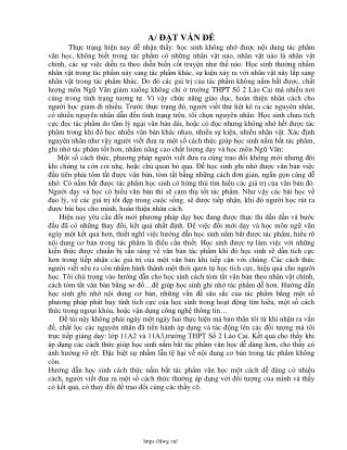 Cách giúp HS nắm bắt tác phẩm văn học tốt hơn, nâng cao chất lượng Ngữ văn