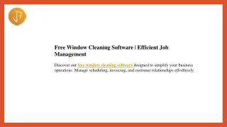Free Window Cleaning Software  Efficient Job Management