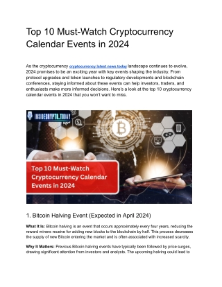 Top 10 Must-Watch Cryptocurrency Calendar Events in 2024 (1)