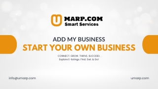 Add Your Business | Start Your Own Business - Umarp