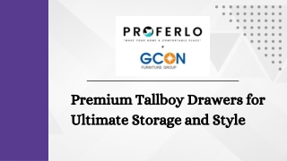 Premium Tallboy Drawers for Ultimate Storage and Style