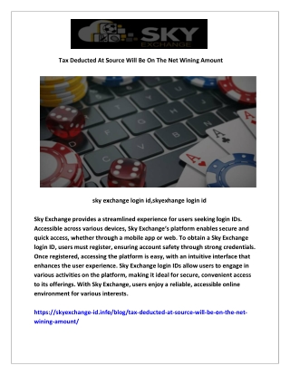 16 Tax Deducted At Source Will Be On The Net Wining Amount