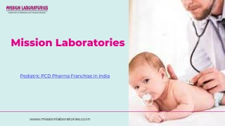 Pediatric PCD Pharma Franchise in India