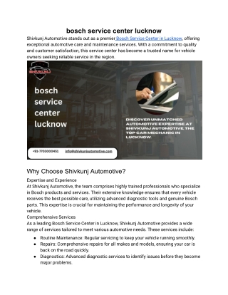 bosch service center lucknow