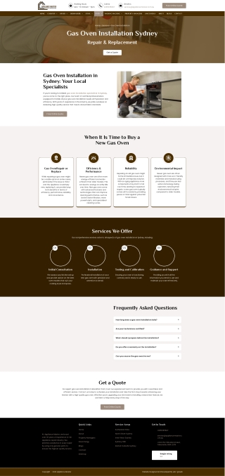 Gas Oven Installation Sydney