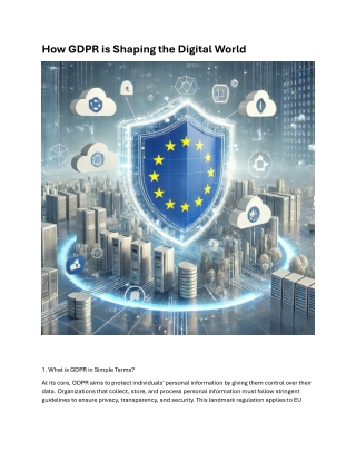 How GDPR is Shaping the Digital World